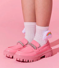 Load image into Gallery viewer, Lola and the Boys- Pink Pearl Loafers (10C-13C)