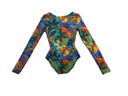 O'Neill- Nina Abstract Twist Back Suit (Floral, 2-6)