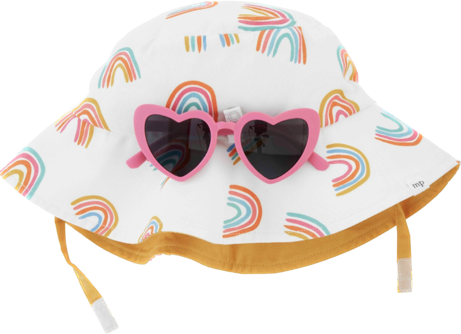 Mud Pie Rainbow Hat & Sunglasses