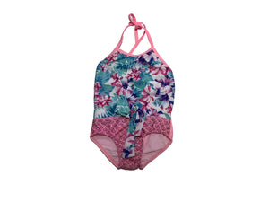 Shebop- One Piece Swimsuit (Floral Pink, XS-L)