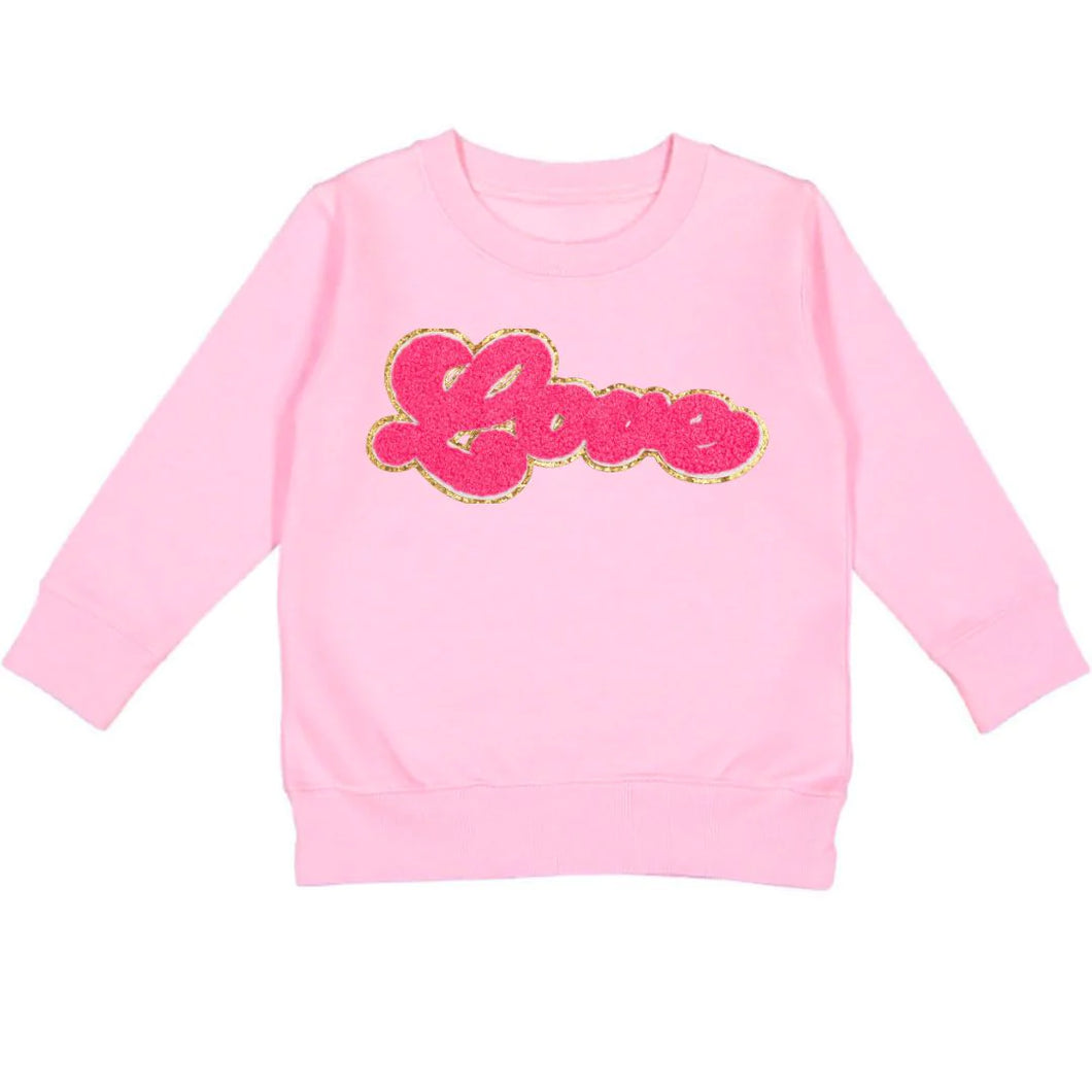 Sweet Wink- “Love” Sweat Shirt (Pink, 2-8)