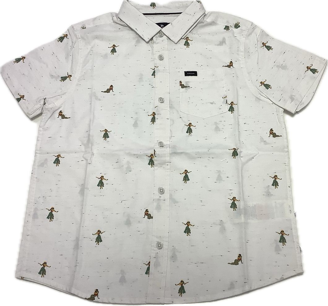 Rip Curl- Hula Breach Shirt (White, 8-14)