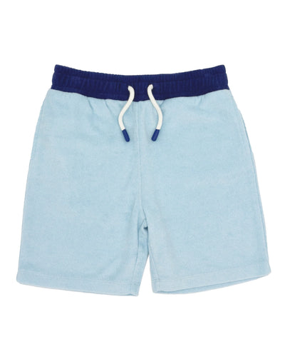 Feather 4 Arrow - Coastal Terry Shorts-Crystal Blue (infant)