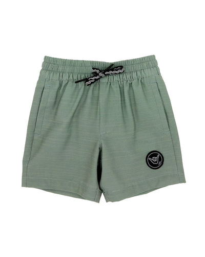 Feather 4 Arrow- Seafarer Baby Boy Hybrid Boardshort (Lily Pad, 6m-24m)