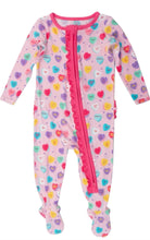 Load image into Gallery viewer, Ruffle Butts- One Piece Footed Romper (Be My Valentine, 0-24m)