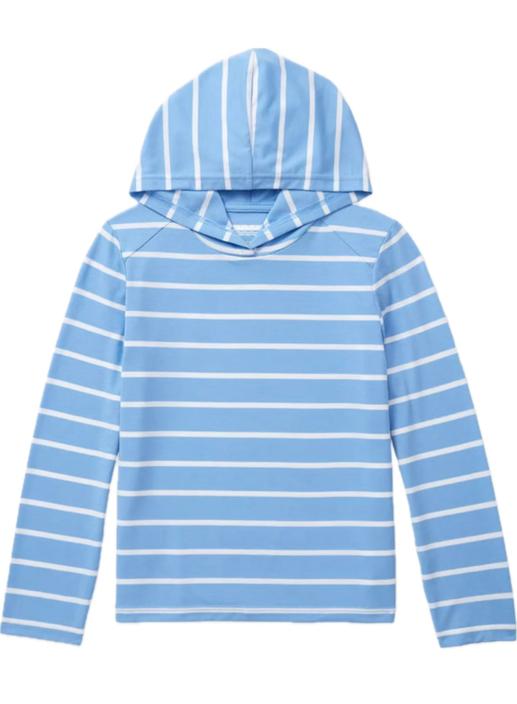 Fair Harbor- Seabreeze Hoodie - Light Blue Nautical Stripe