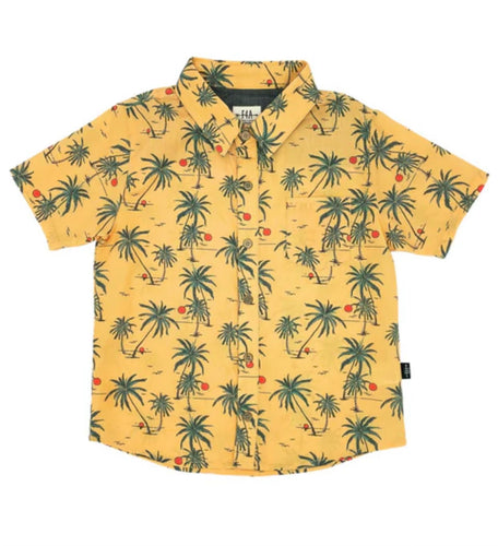 Feather 4 Arrow - Sunset Tropics Button Down Buff Yellow (12m-24m)