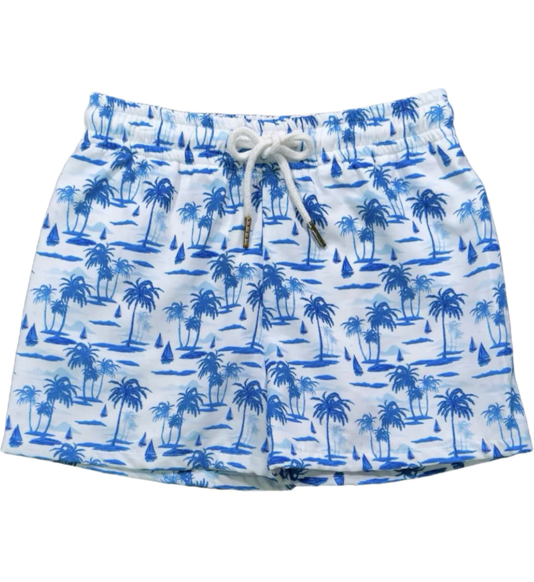 Saltwater Boys- Saint Simons Swim Trunk (Saint Thomas Toile, 3m-24m)