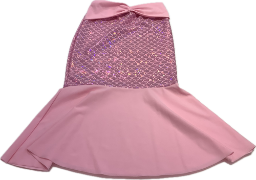 Shebop- SS Solid Pink Ruffled Skirt (XS-L)