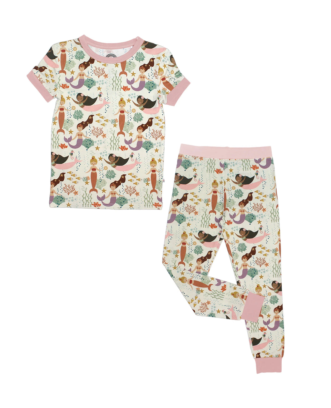 Emerson and Friends- Making Waves Mermaid Short Sleeve Pajama Pants Set