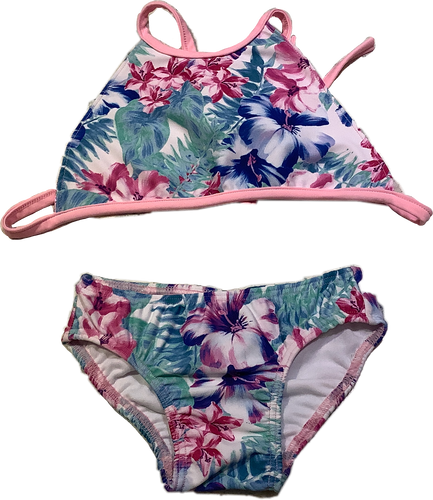 Shebop- Two Piece Reversible Bikini (Floral Mermaid, XS-L)