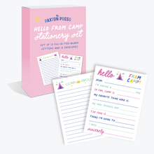 Load image into Gallery viewer, The Paxton Press- “Hello From Camp” Stationary Set