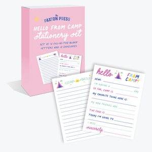 The Paxton Press- “Hello From Camp” Stationary Set