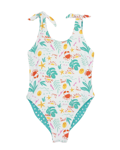 Feather 4 Arrow- Skye Reversible One-Piece (ECRU, 2T-14)