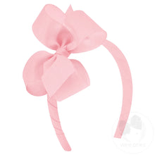 Load image into Gallery viewer, Wee Ones - Medium  Classic Grosgrain Girls Hair Bow On Headband