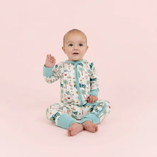 Load image into Gallery viewer, Emerson &amp; Friends - Coastal Christmas Bamboo Convertible Baby Pajama (NB-24m)