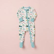 Load image into Gallery viewer, Emerson &amp; Friends - Coastal Christmas Bamboo Convertible Baby Pajama (NB-24m)