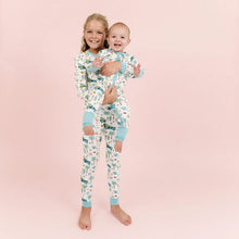 Load image into Gallery viewer, Emerson &amp; Friends - Coastal Christmas Bamboo Convertible Baby Pajama (NB-24m)