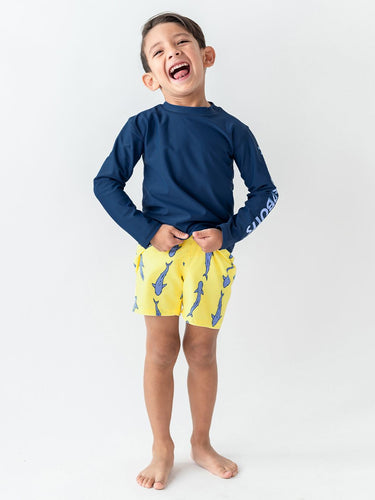 Rugged Butts- Boys Jawsome Swim Trunks- (3m-6)