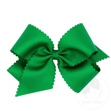 Load image into Gallery viewer, Wee Ones- King Grosgrain Hair Bow Scalloped Edge
