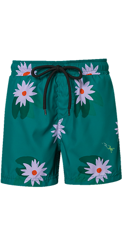 Pepita & Me- Floral Boardshorts (Turquoise, 2-14)
