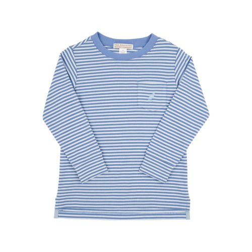 Beaufort Bonnet- LS Carter Crewneck (Barbados Blue Stripe/Buckhead Blue)