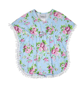 Flap Happy- Blue Country Floral Cover-Up UPF50