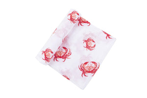 Little Hometown- Baby Swaddle (Pink Crab)