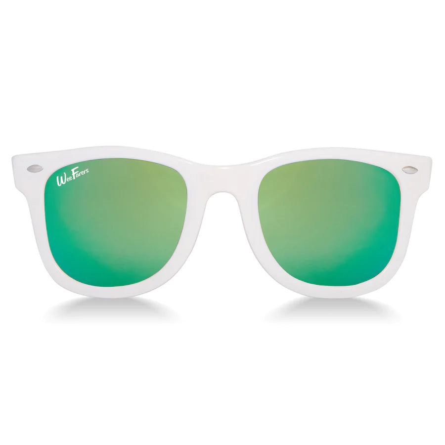 Wee Farers- White/ Sea Green Sunglasses(0-12+)