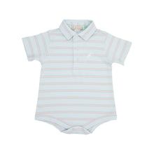 Load image into Gallery viewer, Beaufort Bonnet- Prim and Proper Polo (Buckhead Blue/ Grace Bay/Palm Beach Pink, Newborn-24m)