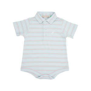 Beaufort Bonnet- Prim and Proper Polo (Buckhead Blue/ Grace Bay/Palm Beach Pink, Newborn-24m)