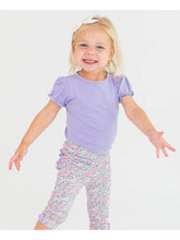 Load image into Gallery viewer, RuffleButts - Girls Lavender Knit Puff SS Bodysuit (0-24)