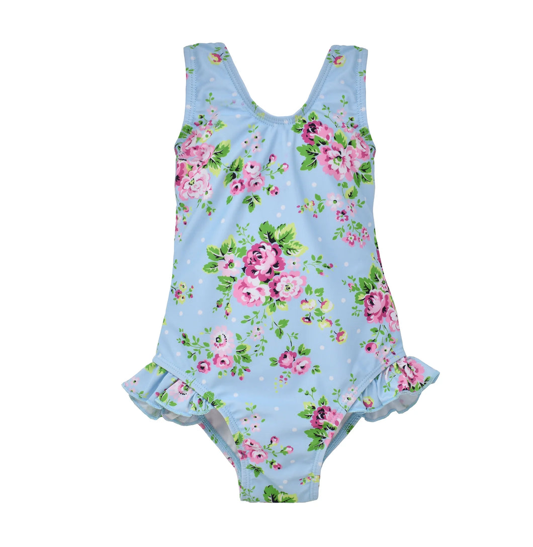 Flap Happy- Blue Country Floral UPF50
