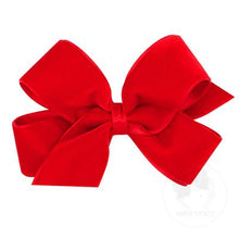 Load image into Gallery viewer, Wee Ones- Medium Classic Velvet Bow with Satin Lining