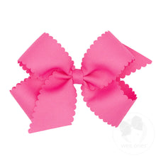 Load image into Gallery viewer, Wee Ones- Medium Grosgrain Hair Bow with Scalloped Edge