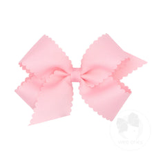 Load image into Gallery viewer, Wee Ones- Medium Grosgrain Hair Bow with Scalloped Edge