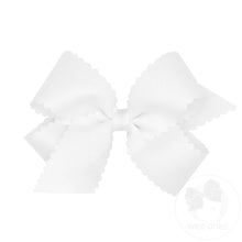 Load image into Gallery viewer, Wee Ones- Medium Grosgrain Hair Bow with Scalloped Edge