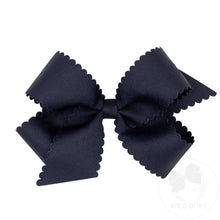 Load image into Gallery viewer, Wee Ones- Medium Grosgrain Hair Bow with Scalloped Edge