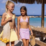 Load image into Gallery viewer, Snapper Rock- SUNSHINE STRIPE SWIM SKIRT (2-8)