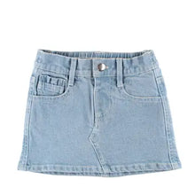 Load image into Gallery viewer, Ruffle Butts- Girls Light Wash Ruffle Jean Skirt (18m-8)
