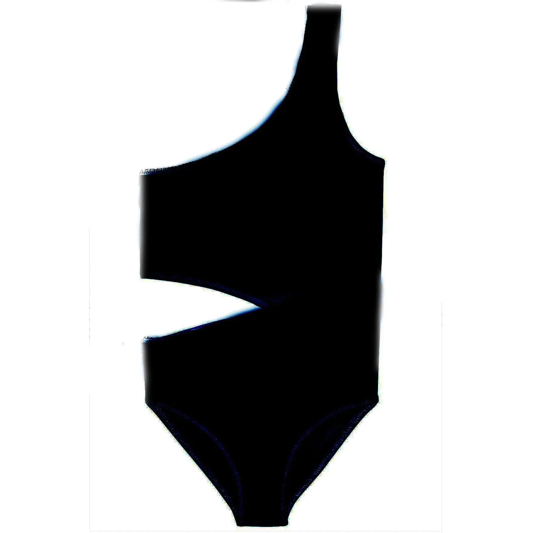 Stella Cove- Black Side Cut Swimsuit