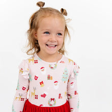 Load image into Gallery viewer, Emerson and Friends- Sugar Plum Bamboo Tulle Dress: Red/Multi (18m-7)