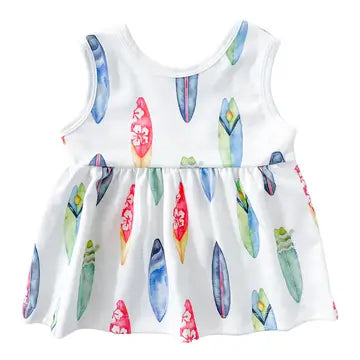 Jennifer Ann- Organic Tank Dress - Surf Boards (0m-24m)