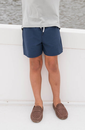 Saltwater Boys- Topsail Performance Shorts (Navy, 2-8)