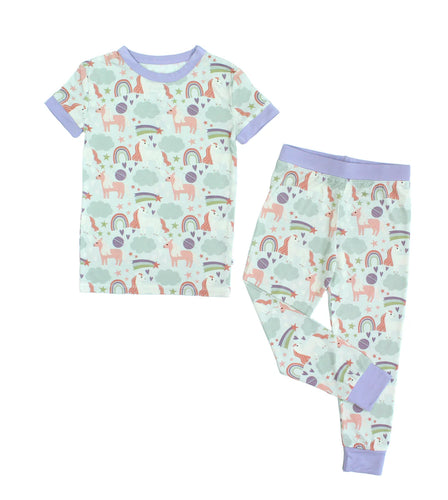 Emerson and Friends- Magical Unicorns Short Sleeve Pajama Pants Set (2-7)