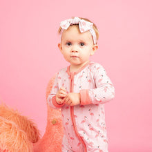 Load image into Gallery viewer, Emerson &amp; Friends - Fancy Flamingos Pink Bamboo Baby Pajamas Convertible Sleeper (3M-24M)