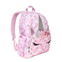 Load image into Gallery viewer, Miss Gwen Unicorn Glitter Floral Print Quilted Large Backpack