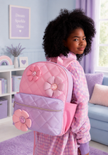 Load image into Gallery viewer, Daisy Appliqué Quilted Large Backpack