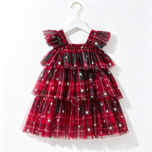 Load image into Gallery viewer, Little Trendy - Girls Christmas Sequin Dress Holiday Tulle Dress