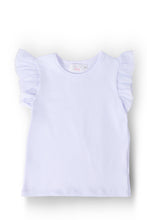 Load image into Gallery viewer, White S/S Ruffle Tee